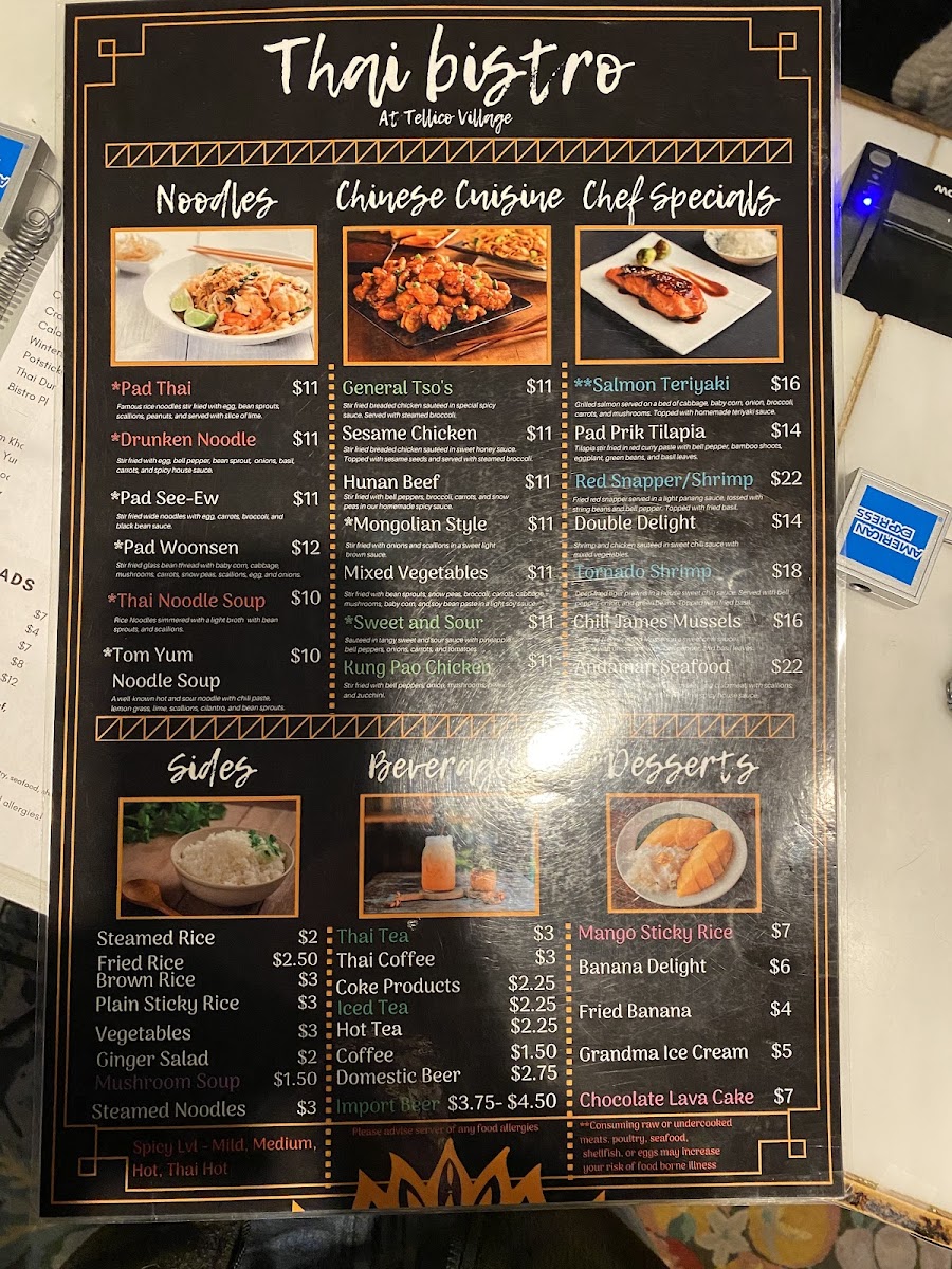 Menu Thai Bistro At Tellico Village-1