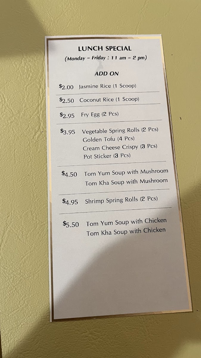 Menu Thai Bistro Authentic Thai Cuisine-8