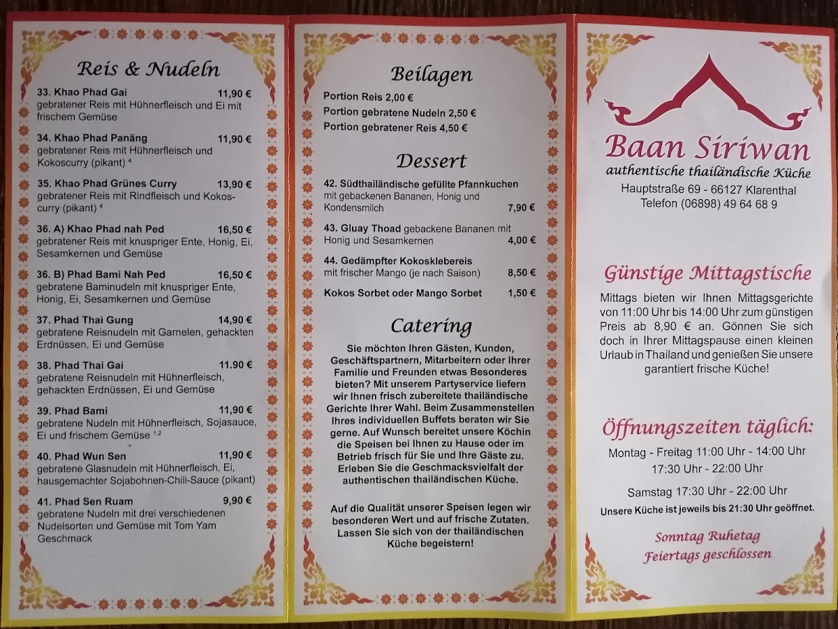 Menu Thai Bistro Baan Siriwan-1