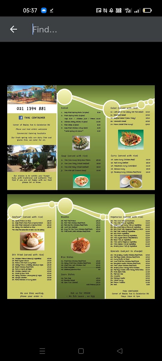 Menu Thai Container-6
