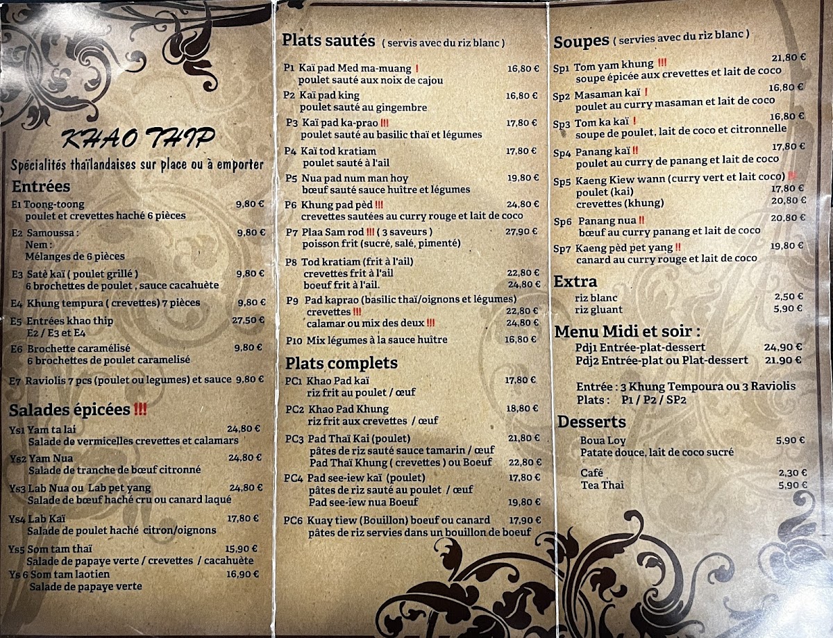Menu Thai Khao Thip-1