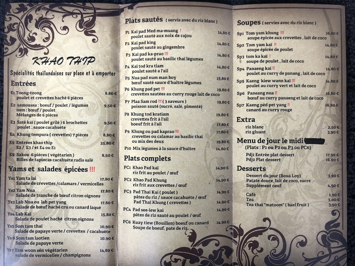 Menu Thai Khao Thip-5