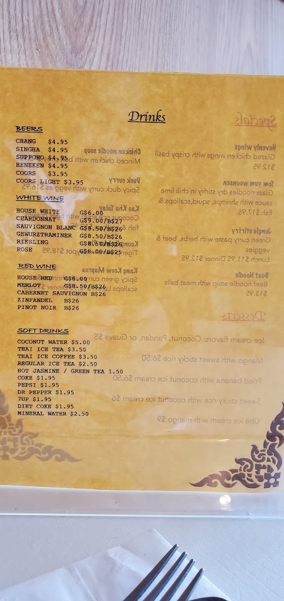 Menu Thai Orchid Cuisine-1