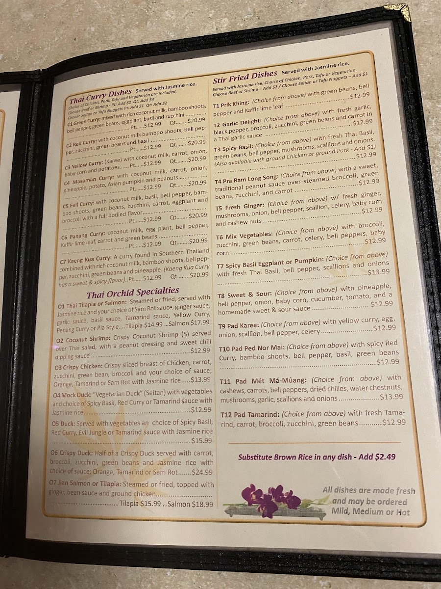 Menu Thai Orchid-9