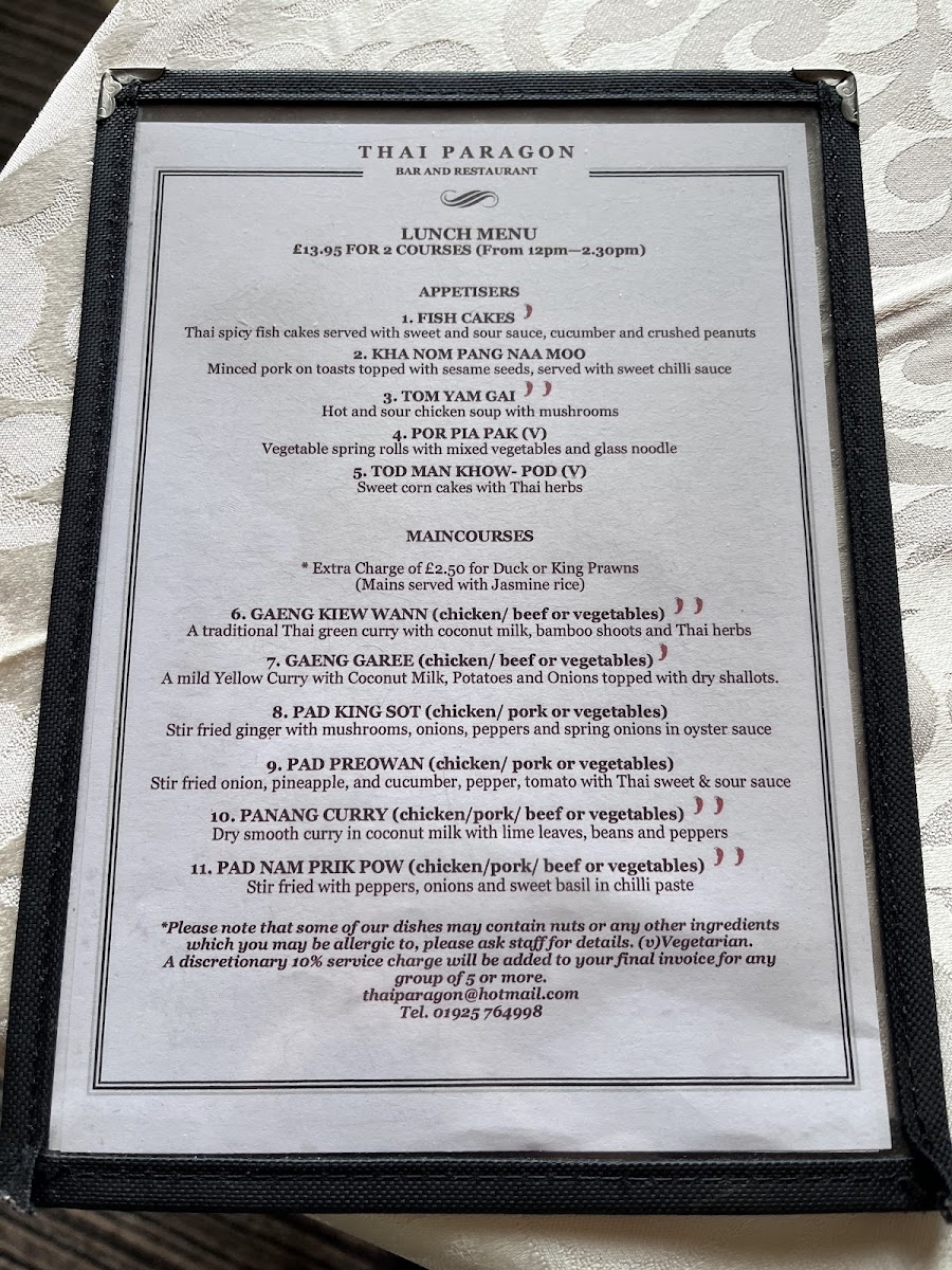 Menu Thai Paragon Restaurant & Bar-3