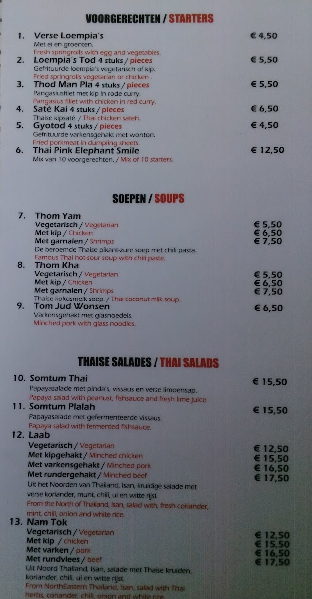 Menu Thai Pink Elephant-5