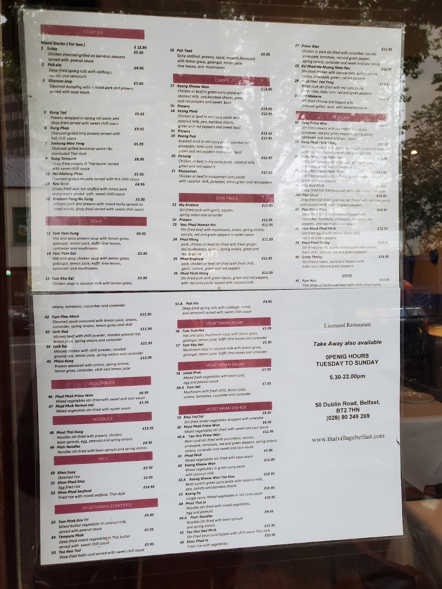 Menu Thai Village-1