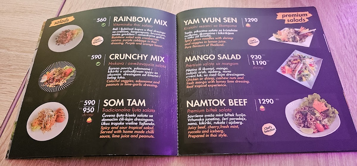 Menu Thai Zone-2