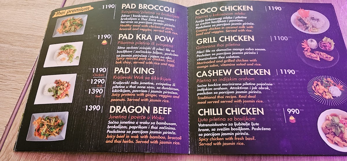 Menu Thai Zone-8