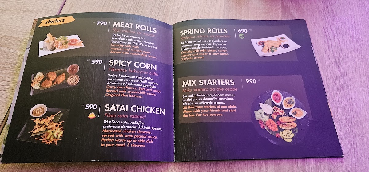 Menu Thai Zone-9