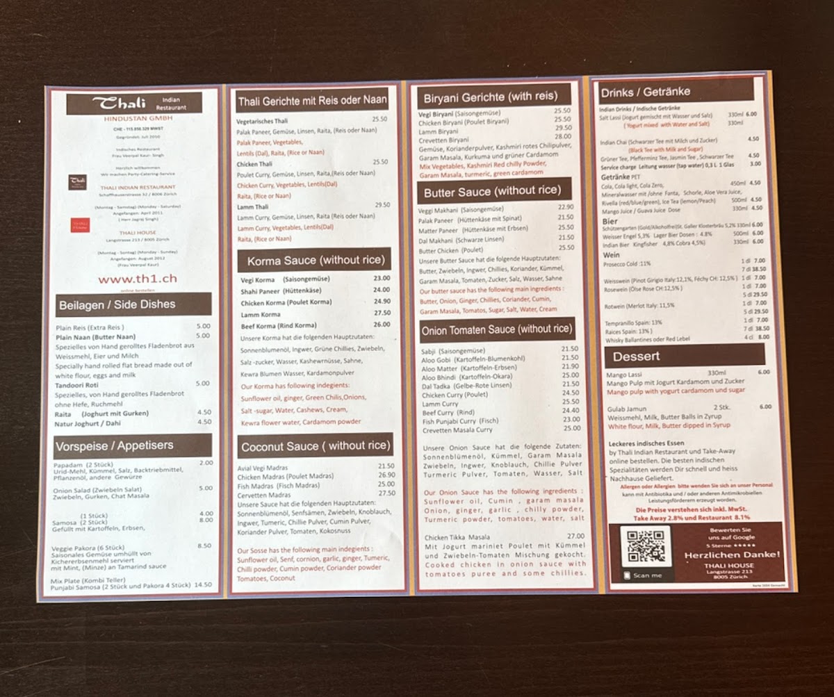 Menu Thali House-1