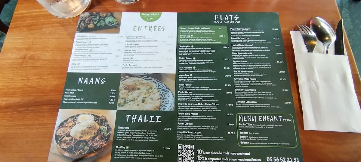 Menu Thalii Restaurant Indien & Bar-6