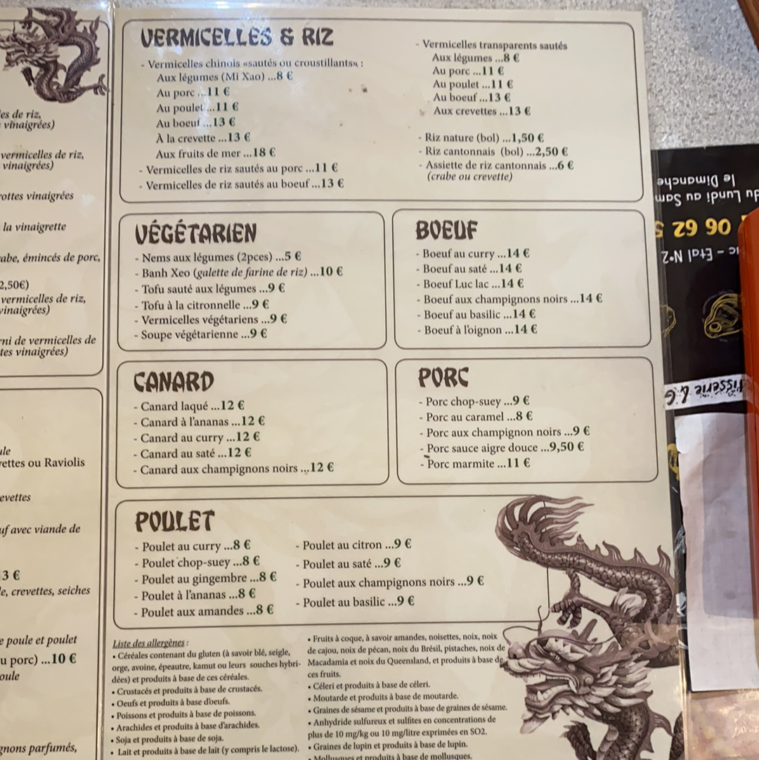 Menu Thanh Long Restaurant-2
