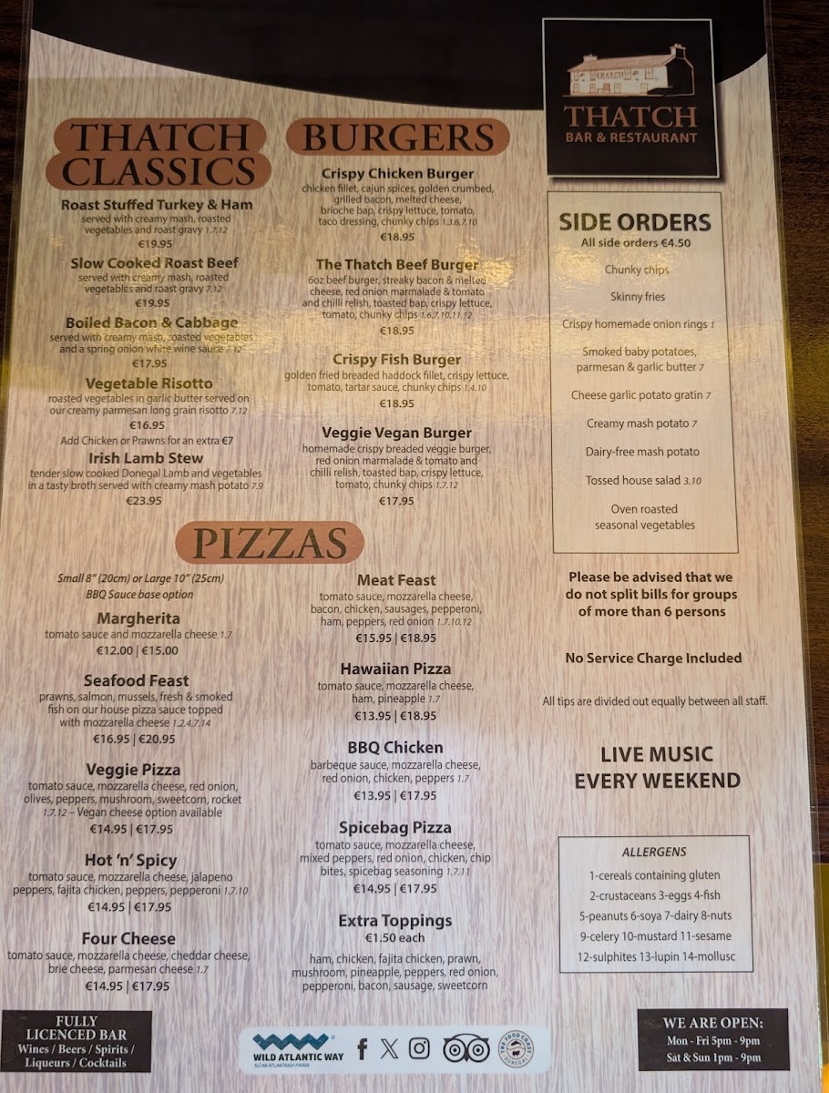Menu Thatch Bar & Restaurant-2