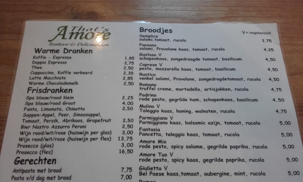 Menu That's Amore-8