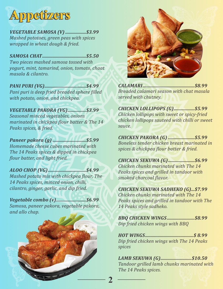 Menu The 14 Peaks-1