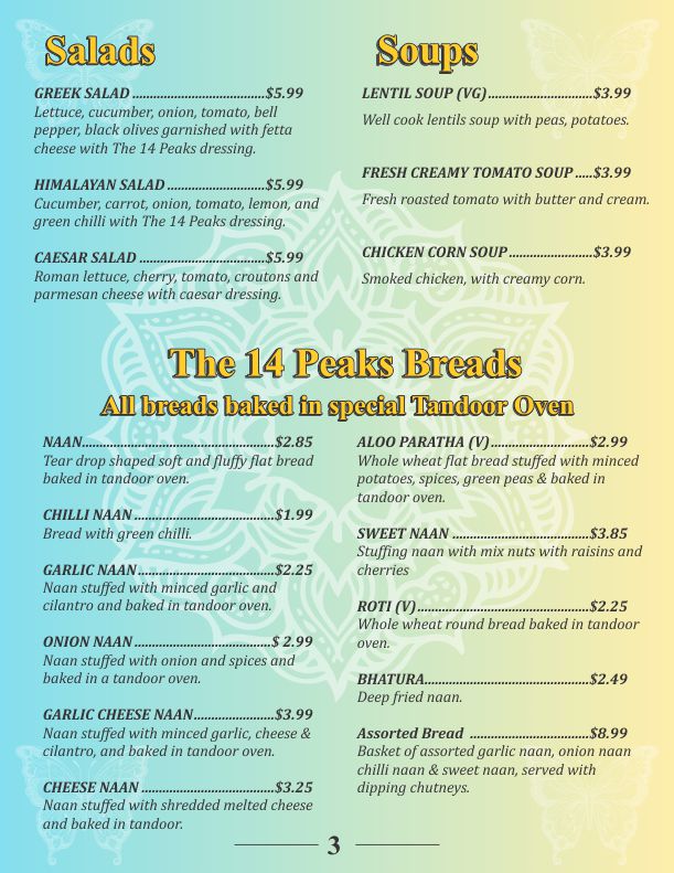 Menu The 14 Peaks-10