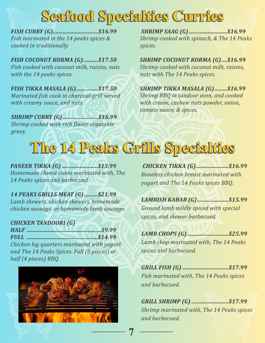 Menu The 14 Peaks-4