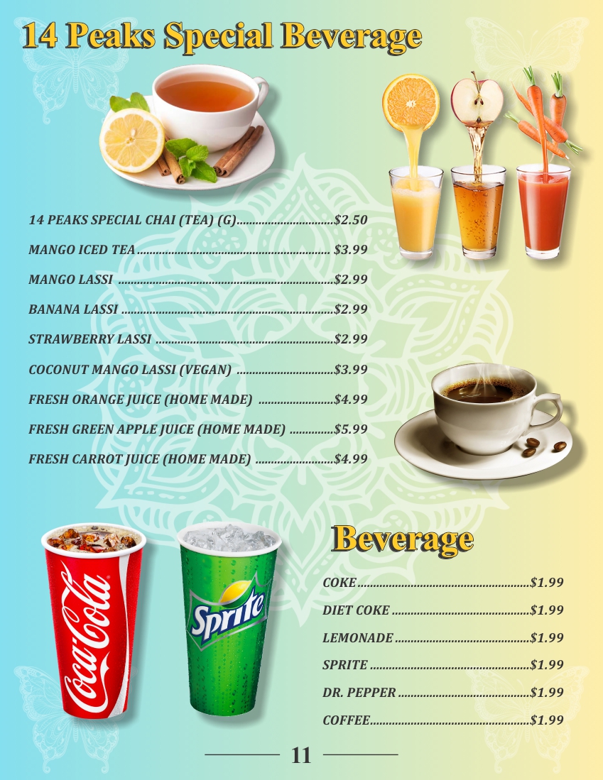Menu The 14 Peaks-9