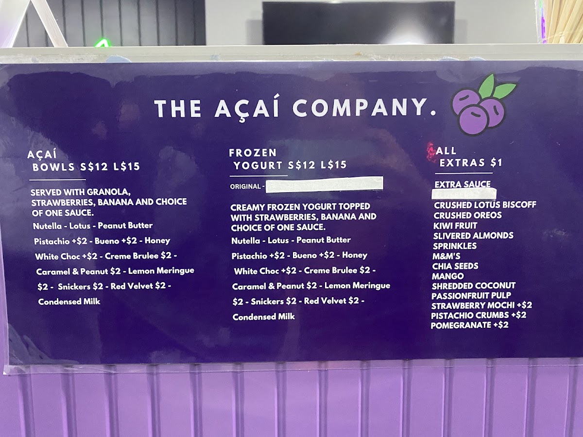 Menu The Açaì Company Pascoe Vale-2