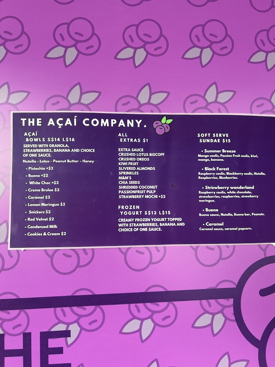 Menu The Açaì Company Pascoe Vale-4