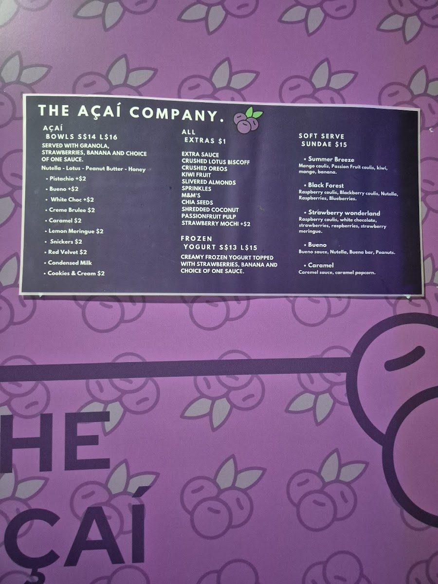 Menu The Açaì Company Pascoe Vale-6