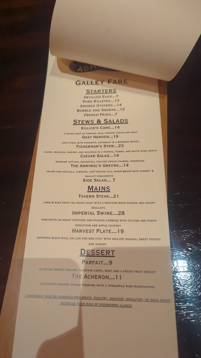 Menu The Admiralty Lounge-7