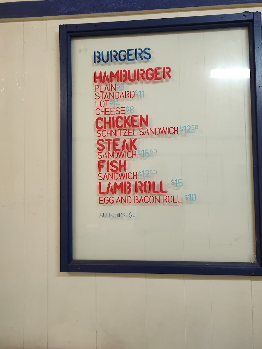 Menu The Ageing Frog Fish Bar-7