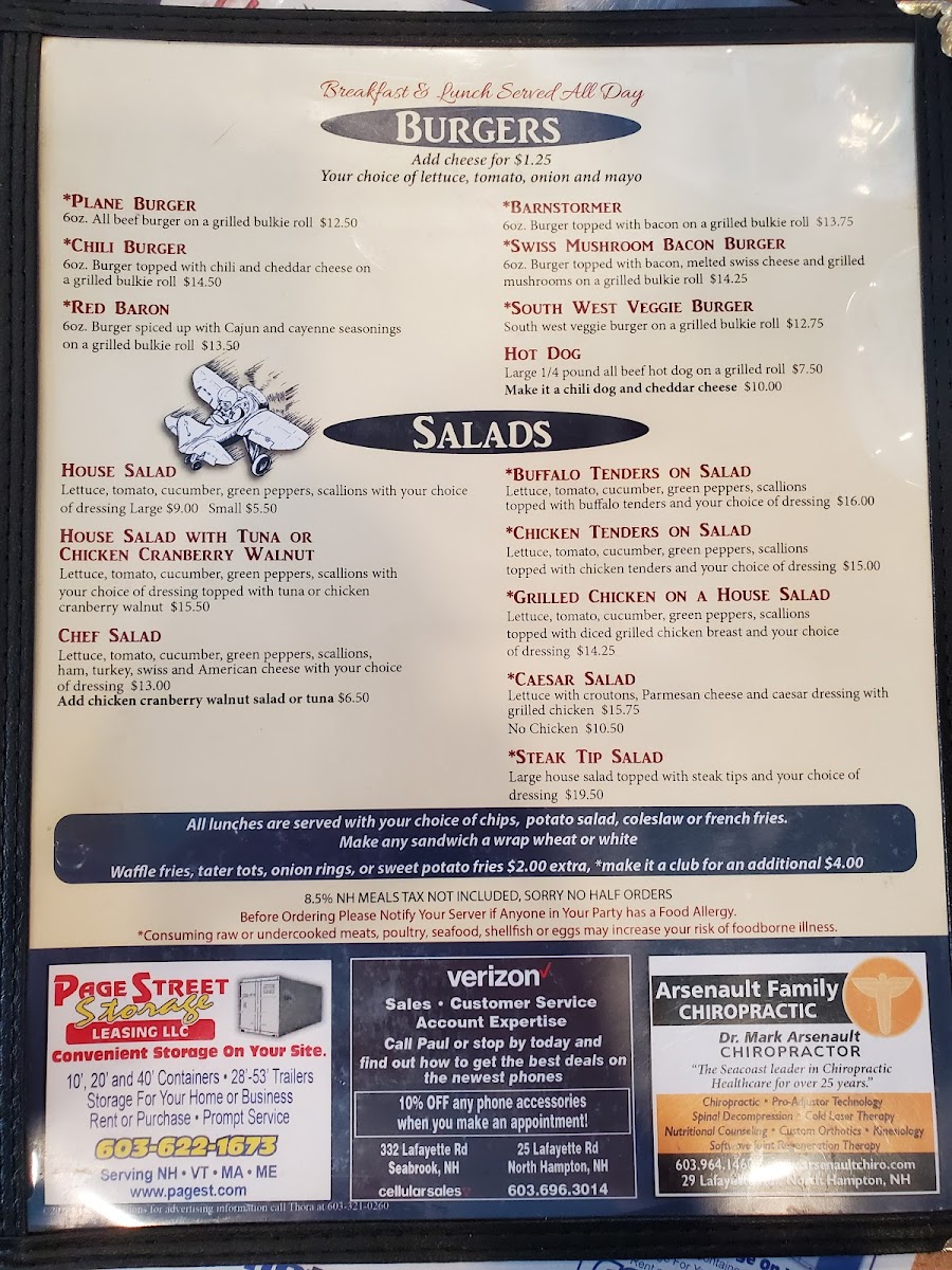 Menu The Airfield Cafe-10
