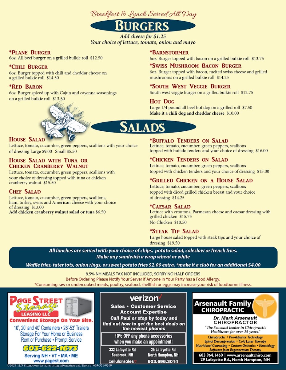 Menu The Airfield Cafe-2
