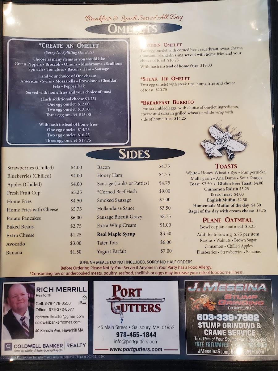 Menu The Airfield Cafe-8