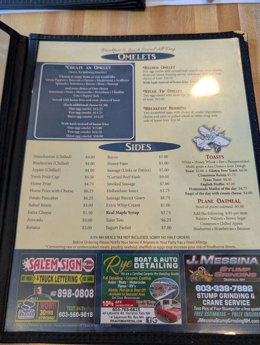 Menu The Airfield Cafe-9