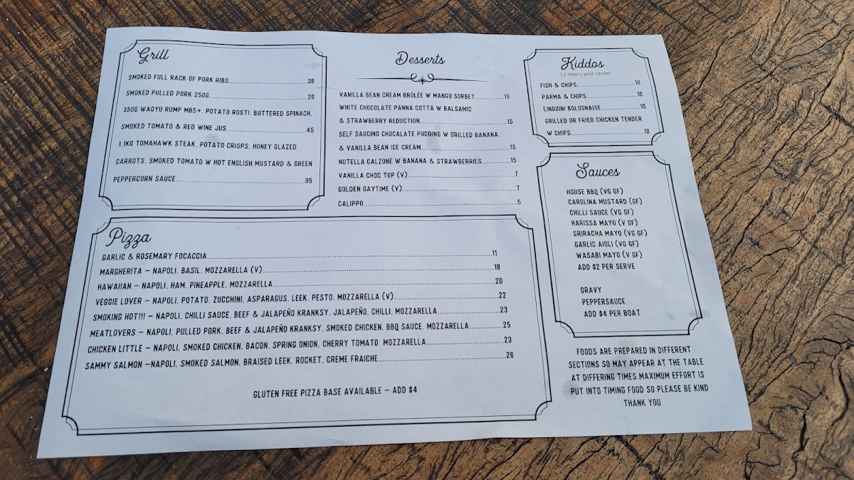 Menu The Amazing Grace-1