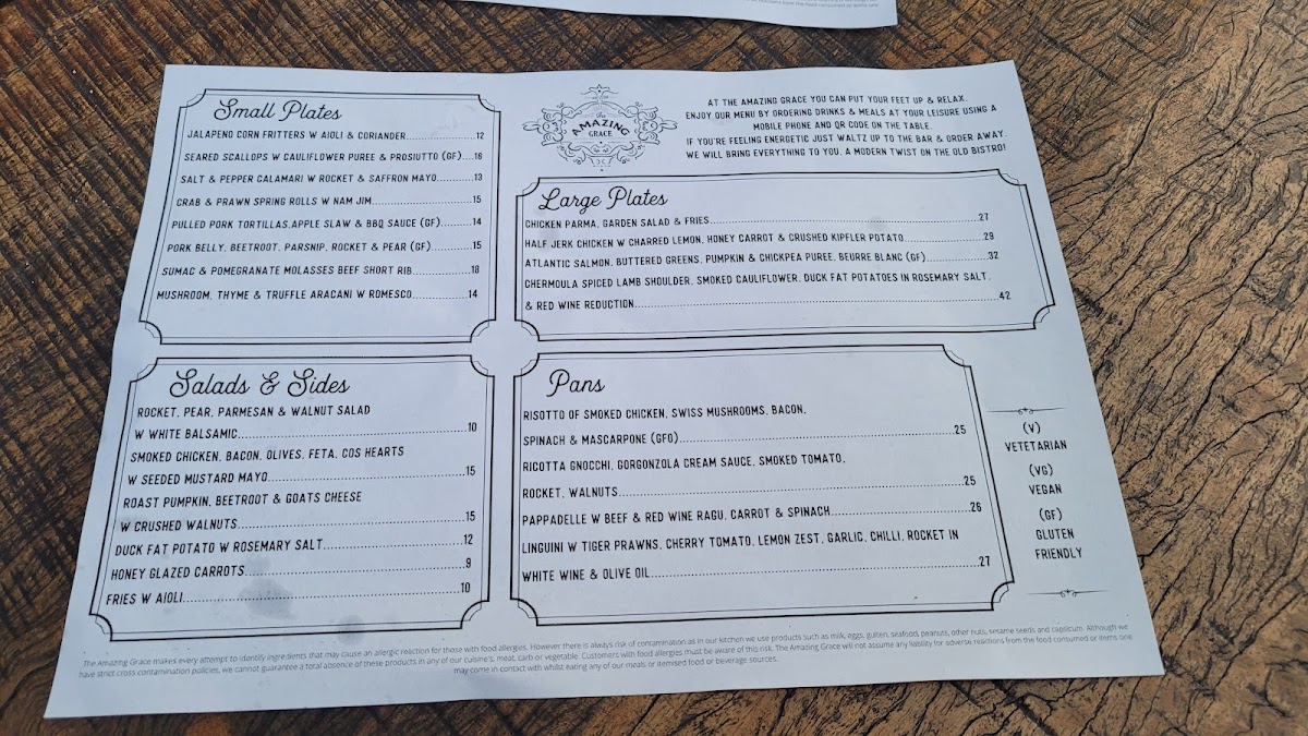 Menu The Amazing Grace-6