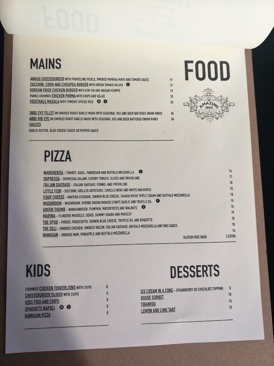 Menu The Amazing Grace-8