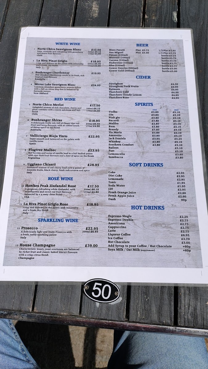 Menu The Anchor Swansea Marina-4