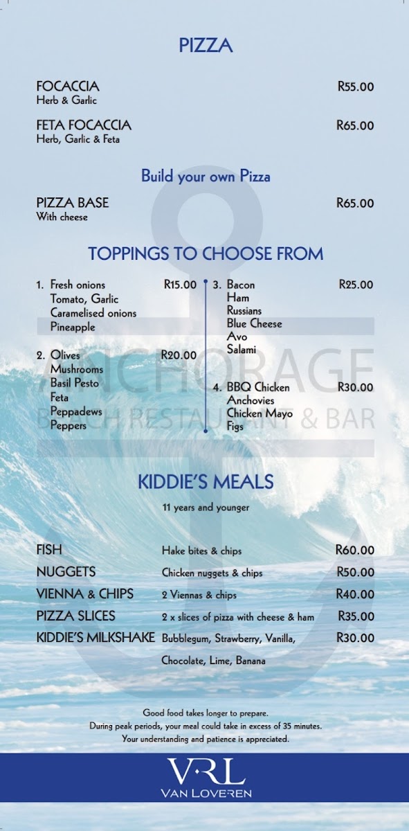 Menu The Anchorage Beach Restaurant & Bar-8