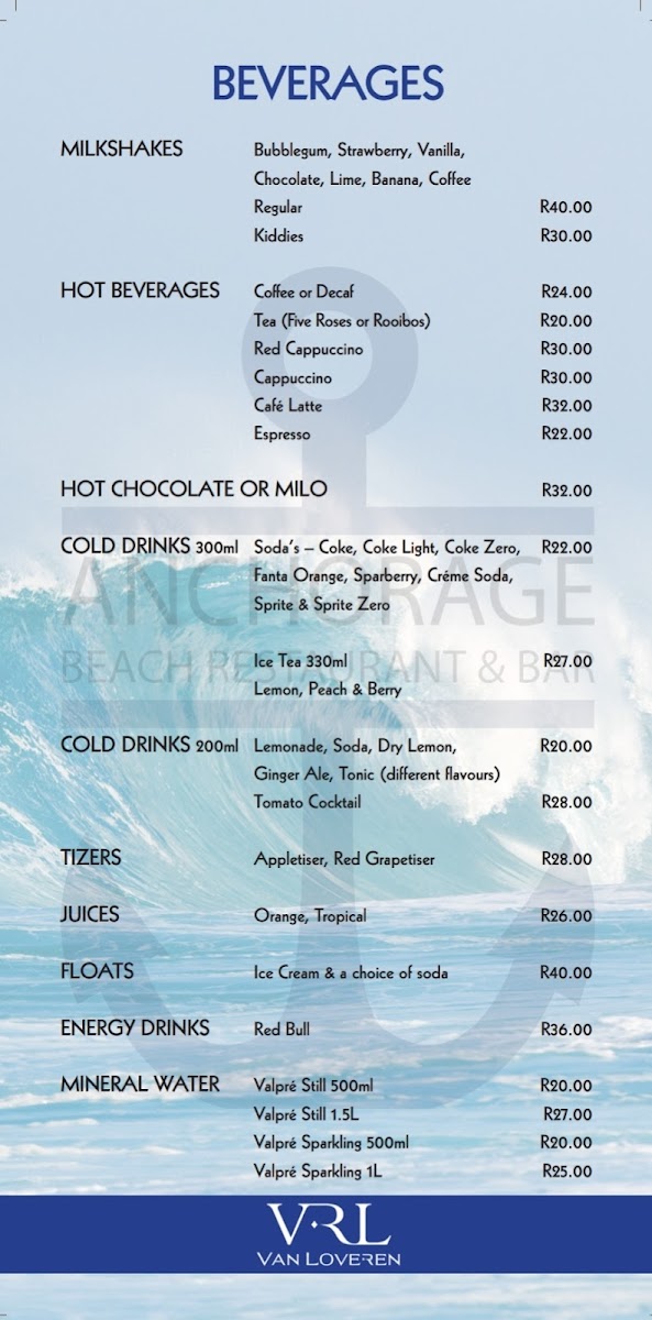 Menu The Anchorage Beach Restaurant & Bar-9