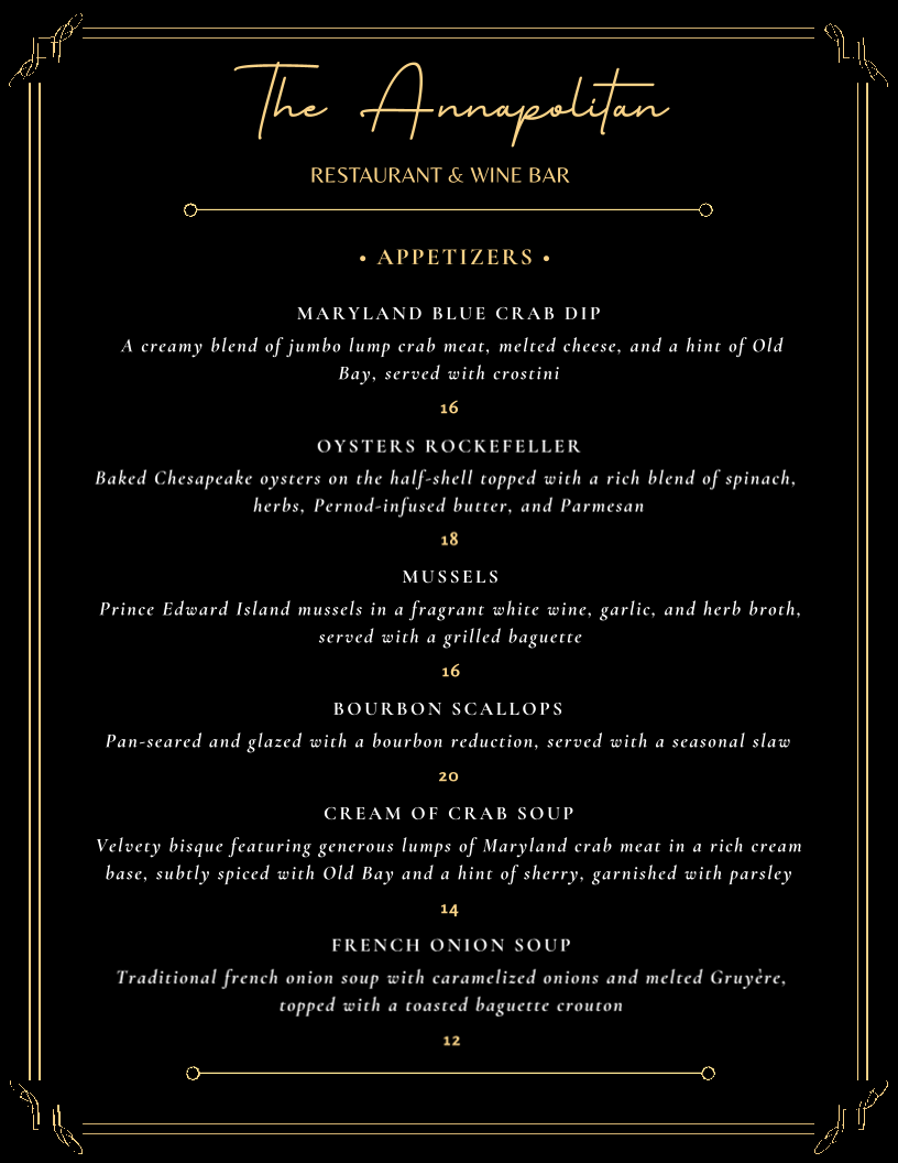 Menu The Annapolitan-5