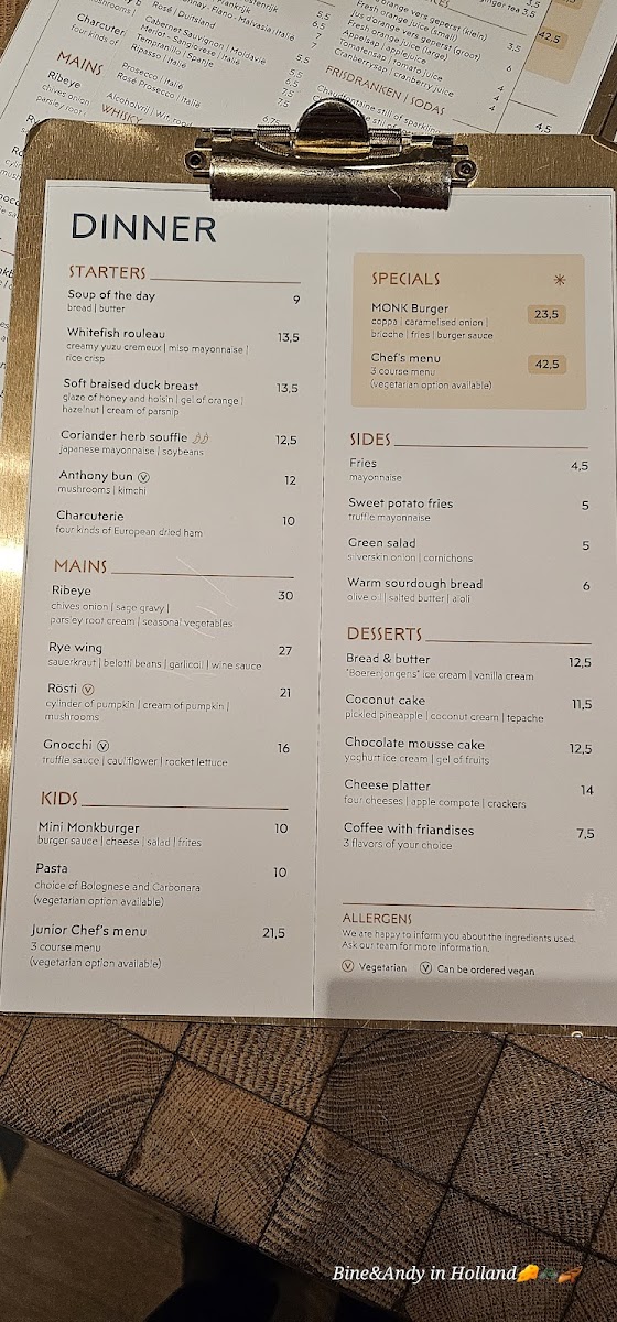 Menu The Anthony-2