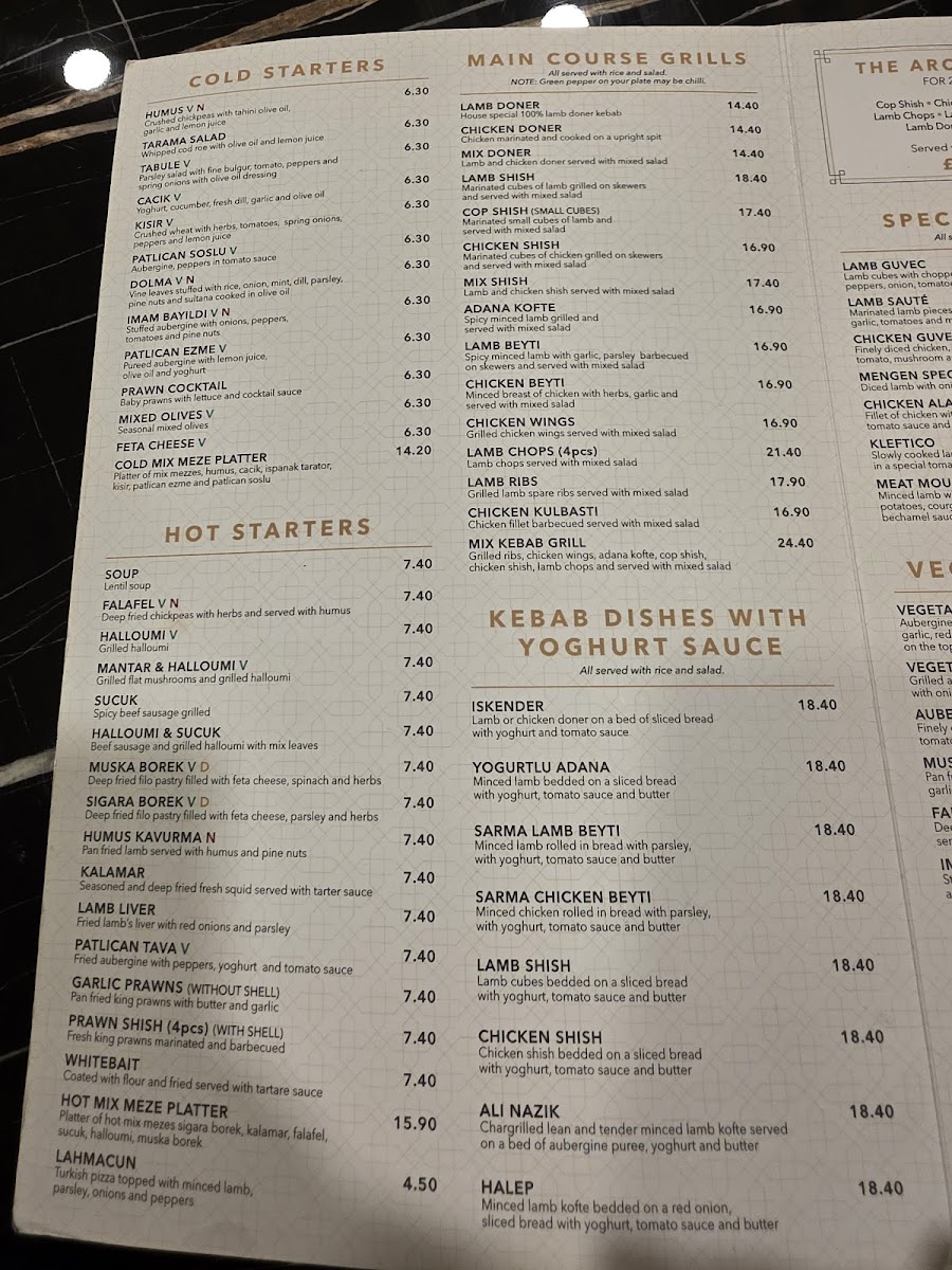 Menu The Arch Restaurant-3