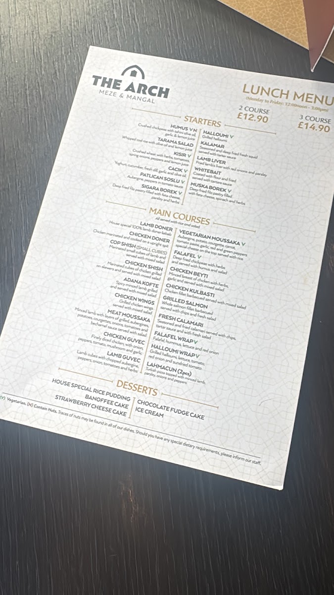 Menu The Arch Restaurant-6