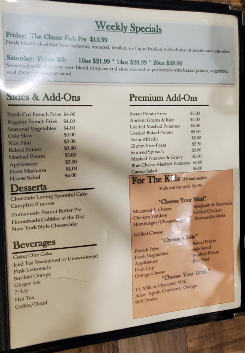 Menu The Arlington Gastropub-1