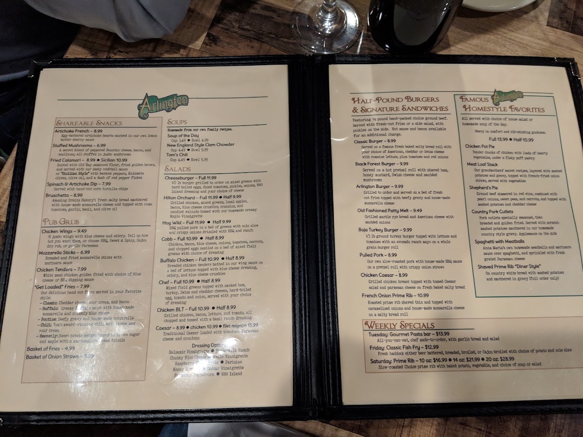 Menu The Arlington Gastropub-7