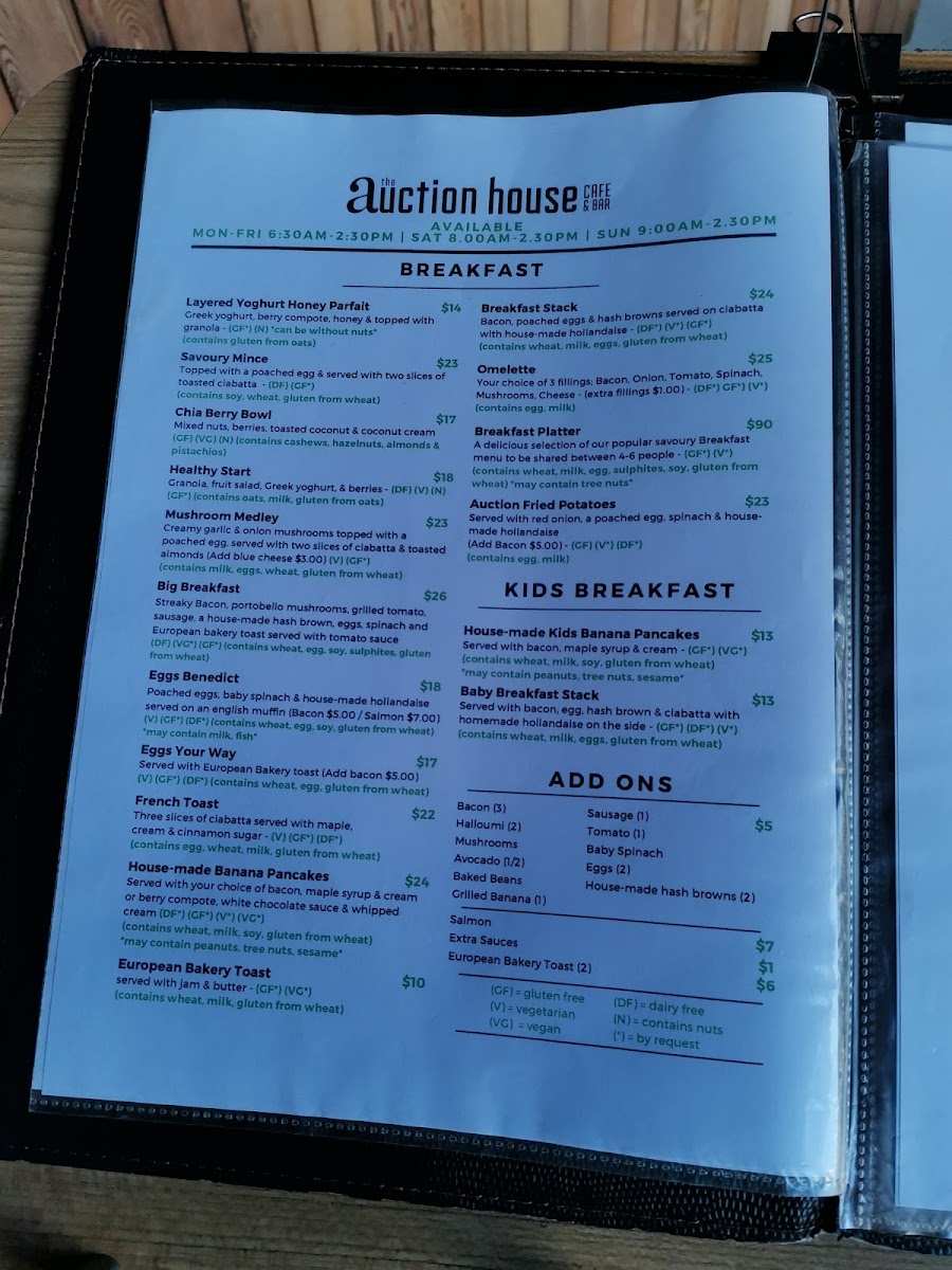 Menu The Auction House-5