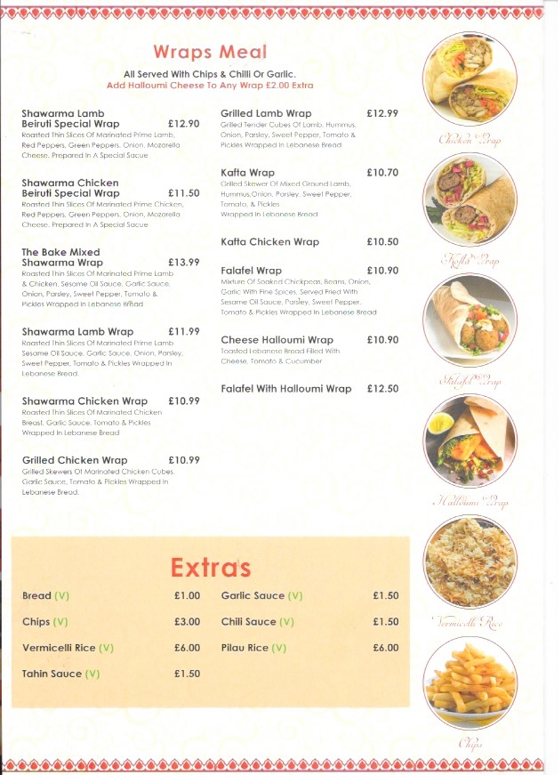 Menu The Bake One (Lebanese Restaurant Gosforth)-2