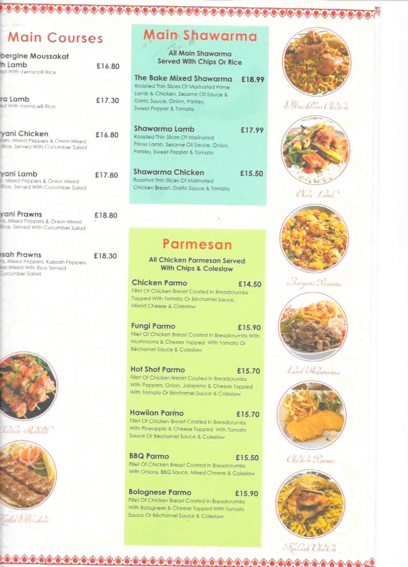 Menu The Bake One (Lebanese Restaurant Gosforth)-4