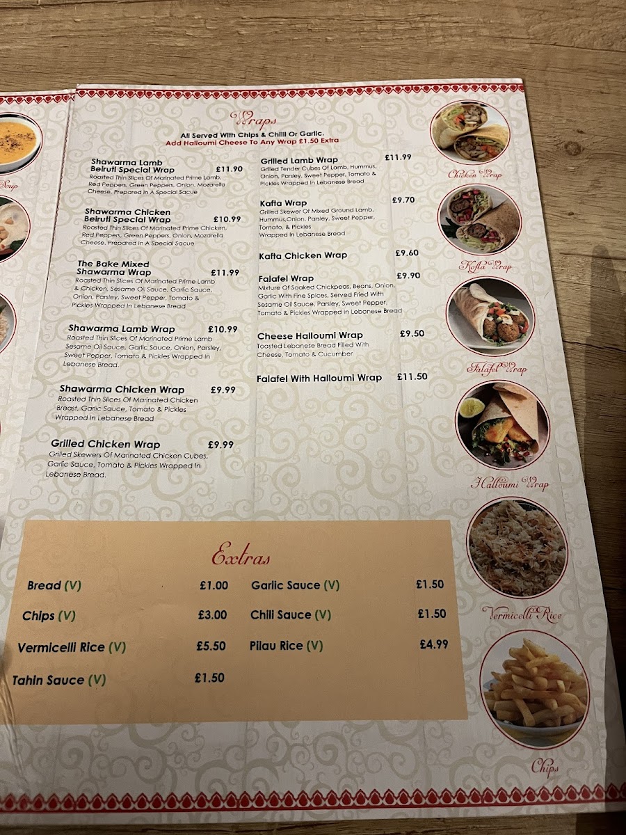 Menu The Bake One (Lebanese Restaurant Gosforth)-7