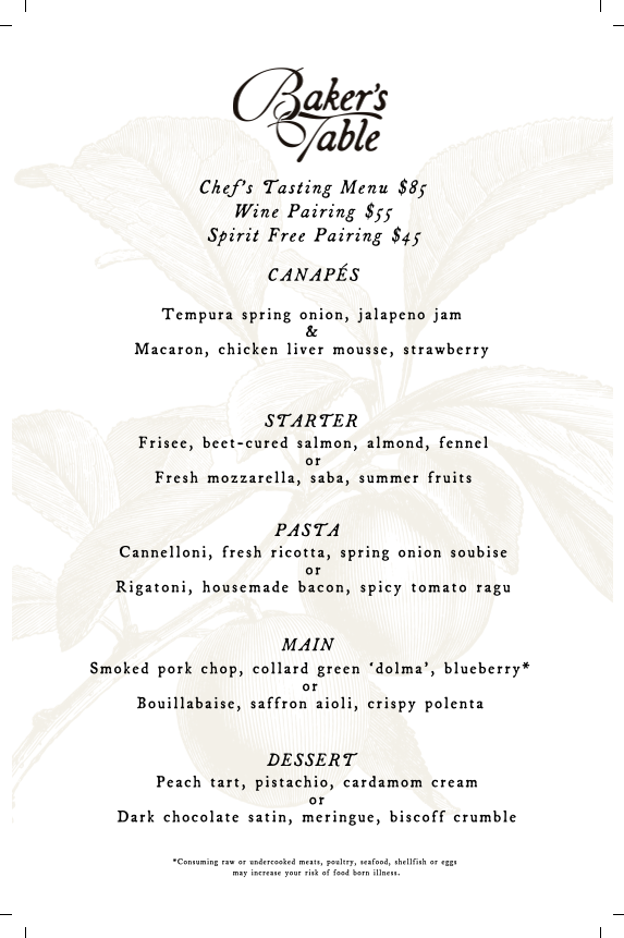 Menu The Baker's Table-2