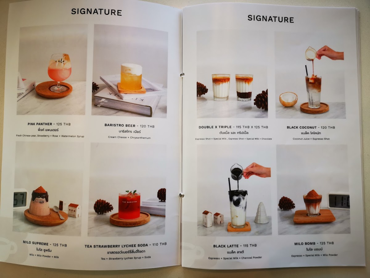 Menu The Baristro At Ncu-5